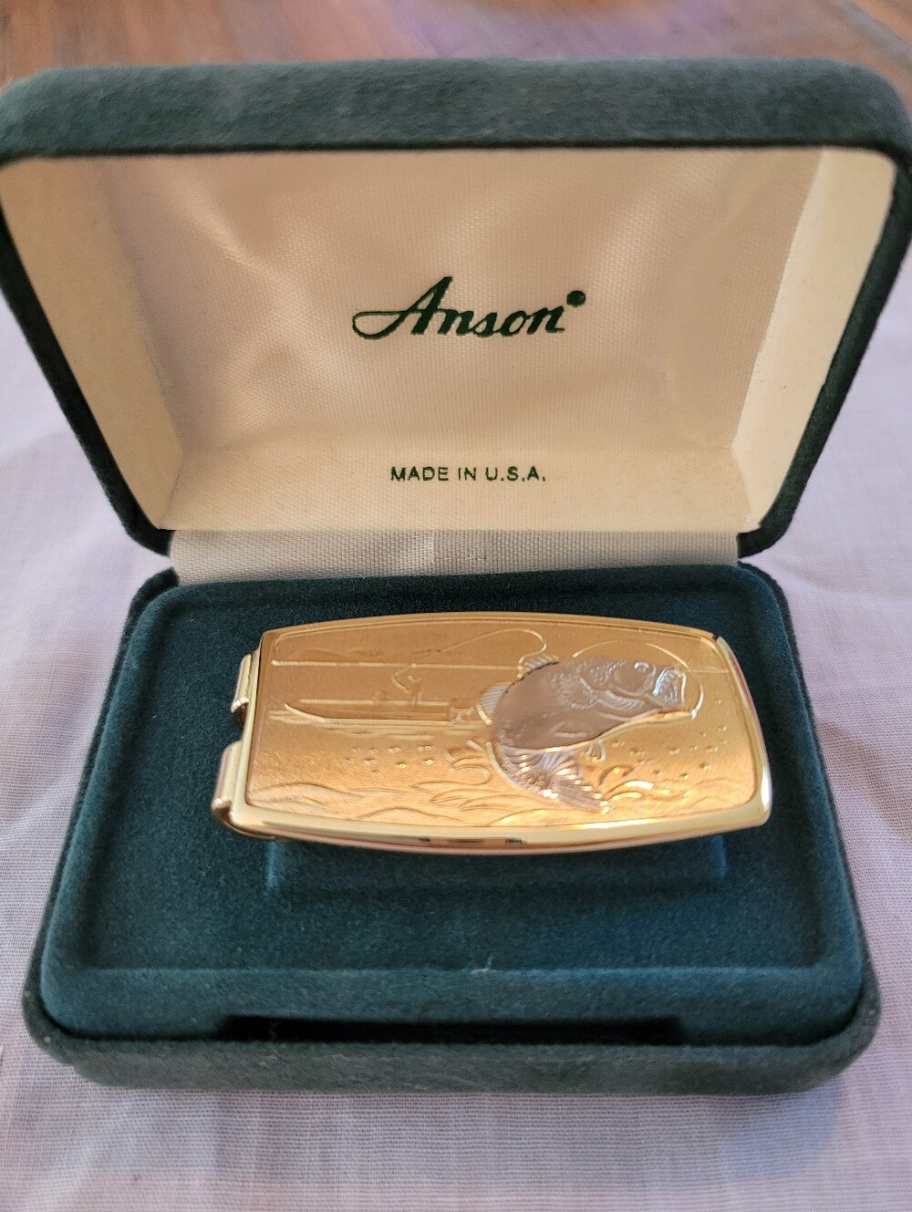 Vintage Anson Bass Fishing Money Clip - Picture 2 of 3